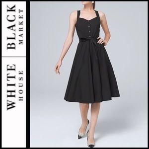 WHBM Poplin Fit-and-Flare Dress